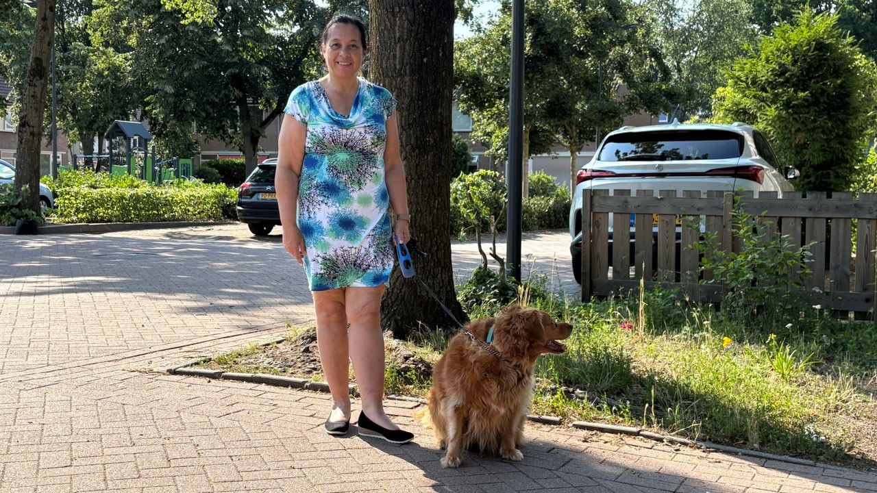 Mandy kan zelfs met 38 graden nog prima met de hond naar buiten 