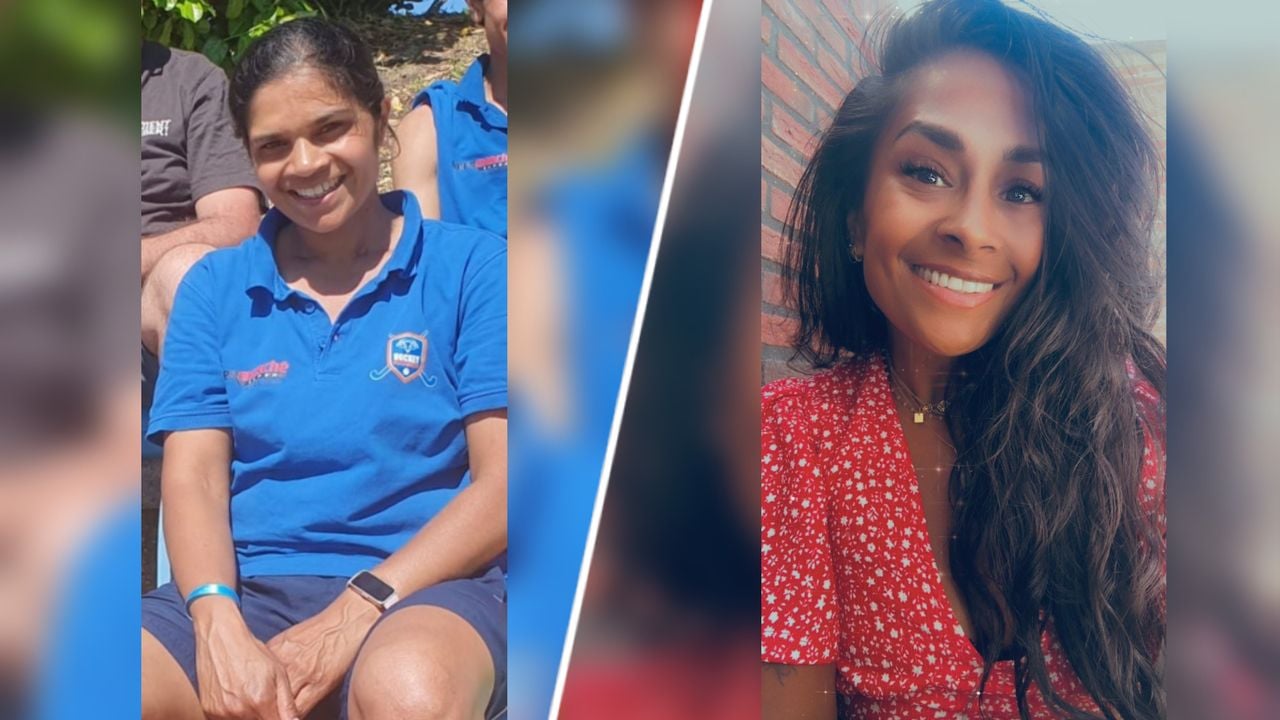 Minal (l) en Meena (r) (foto: eigen foto). 