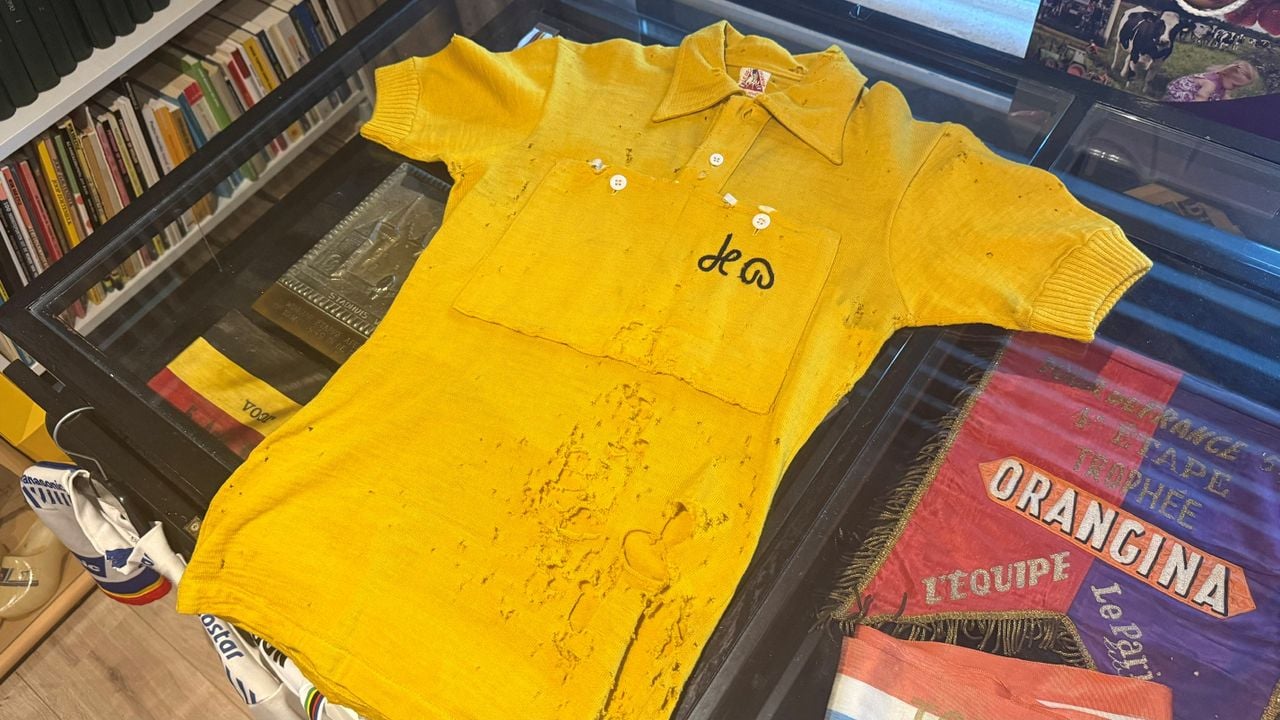 De eerste Nederlandse gele trui in de Tour de France werd behaald door Wim van Est (foto: Erik Peeters).