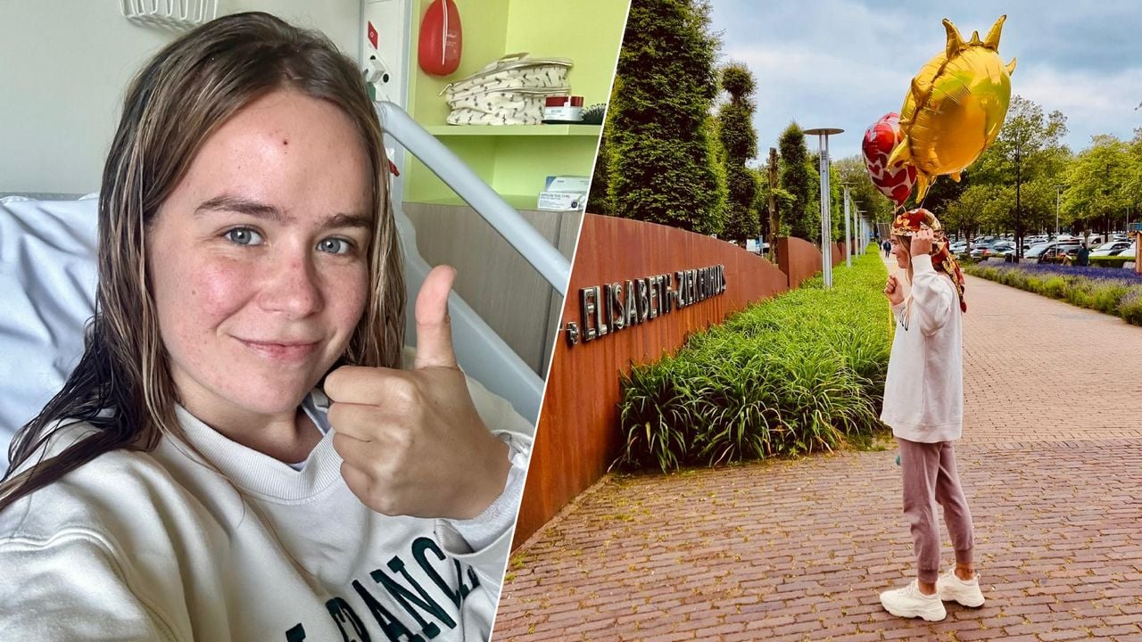 Merel in en bij het ziekenhuis (eigen foto's).
