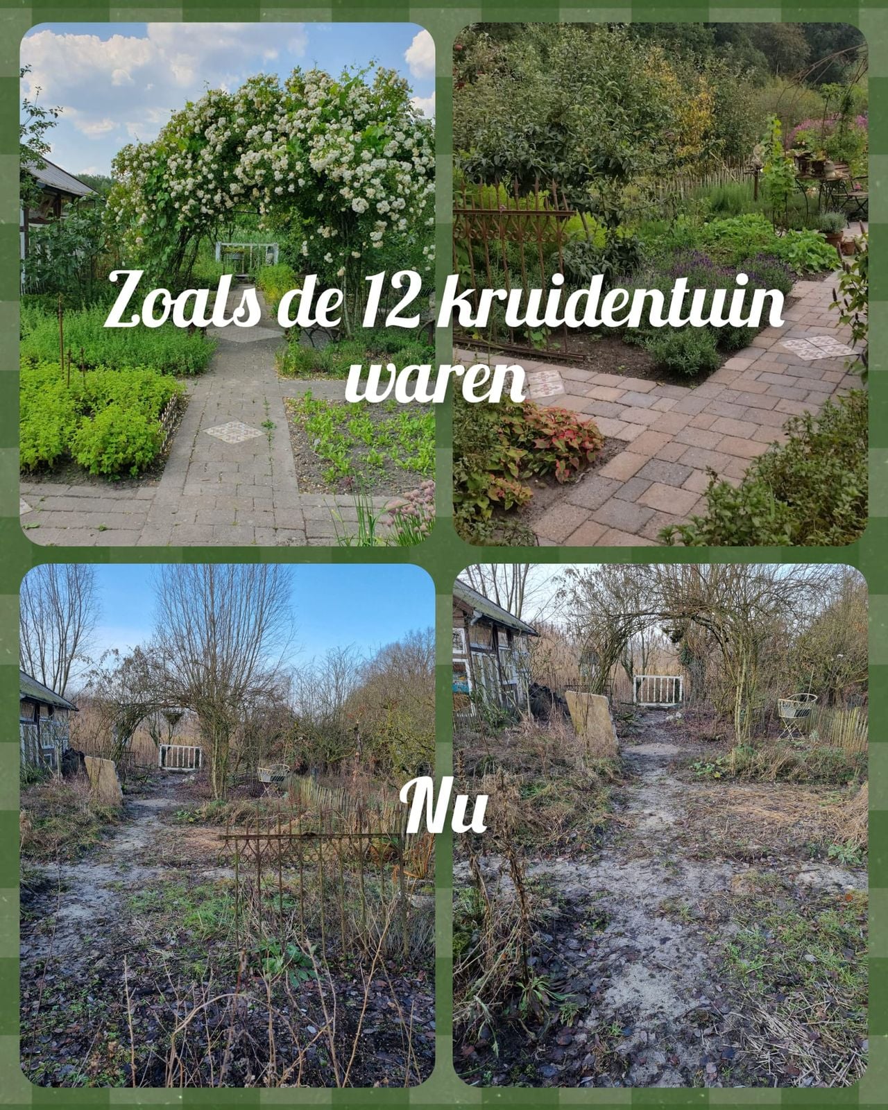 De kruidentuin vroeger en nu (foto: privécollectie)