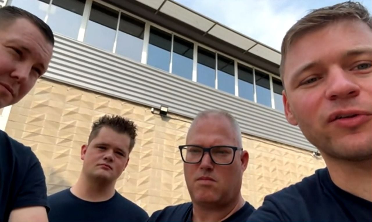 De Brabantse brandweermannen in Spanje (beeld: Omroep Brabant).