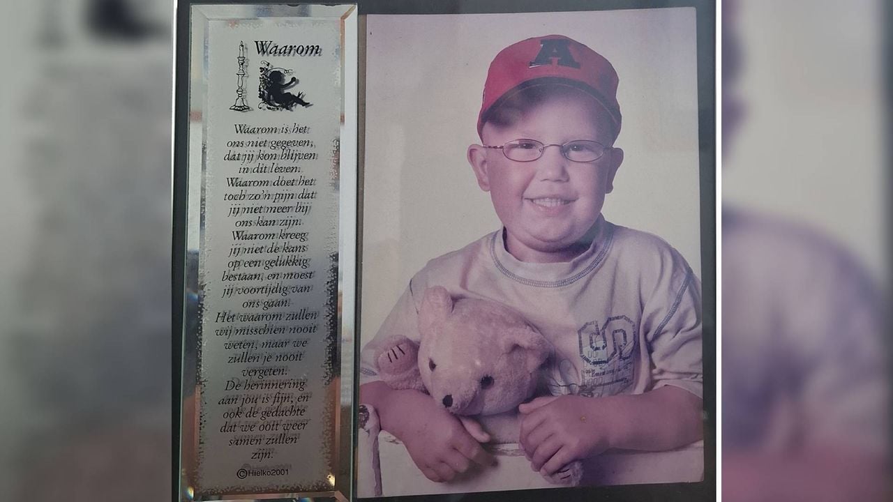 Arno werd zes jaar oud, hij overleed op 7 september 2004. (foto: privéarchief)