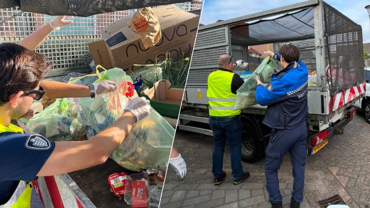Paul zag op social media dat de boa's nog eens acht zakken hadden opgehaald die te vroeg waren opgehangen (foto: Instagram Handhaving Helmond).