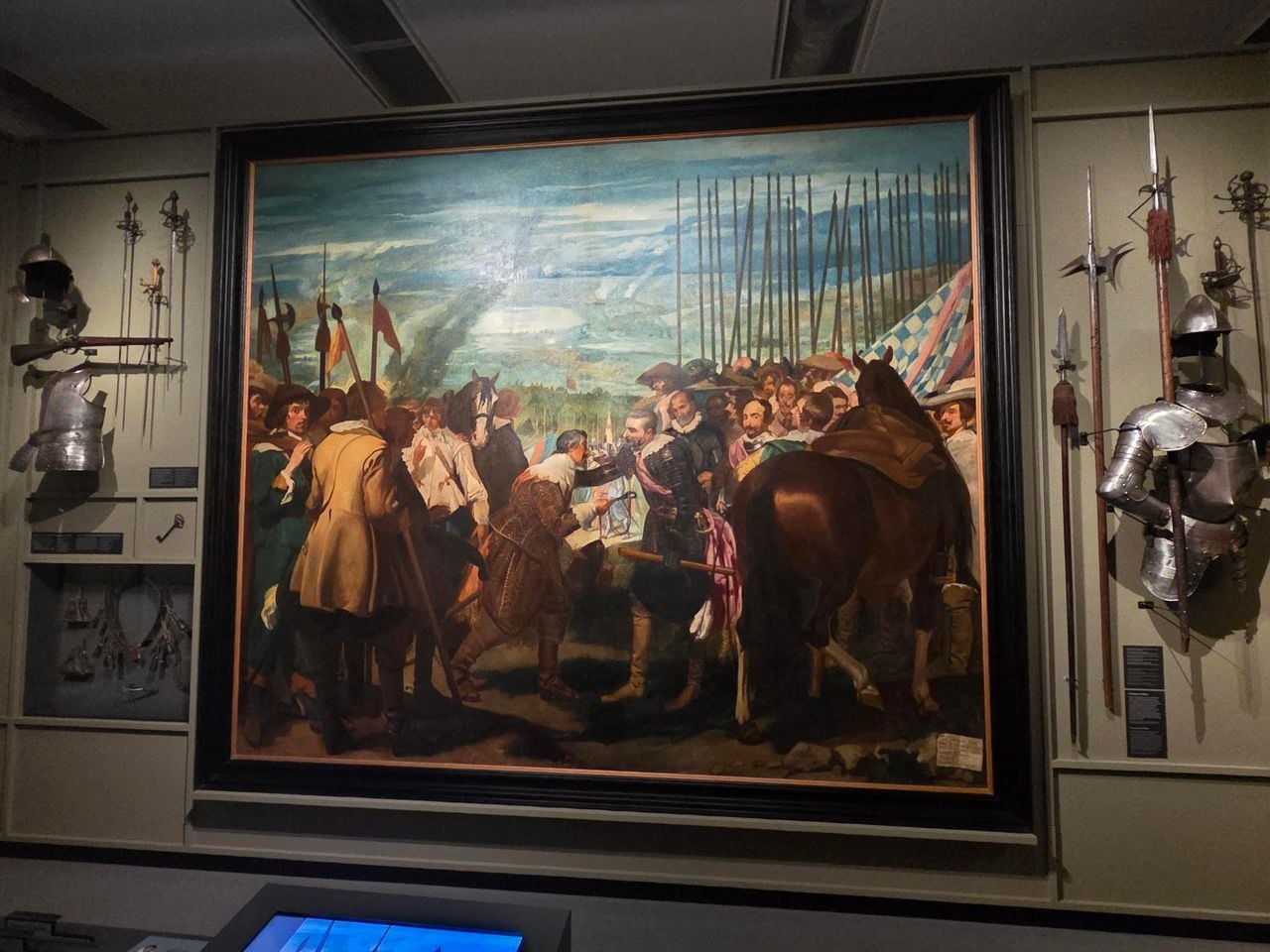 Schilderij door Diego Velazquez van de overgave van Breda in 1625 na een beleg van ongeveer een jaar door de Spanjaarden(foto: Henk van Ingen/Omroep Brabant)
