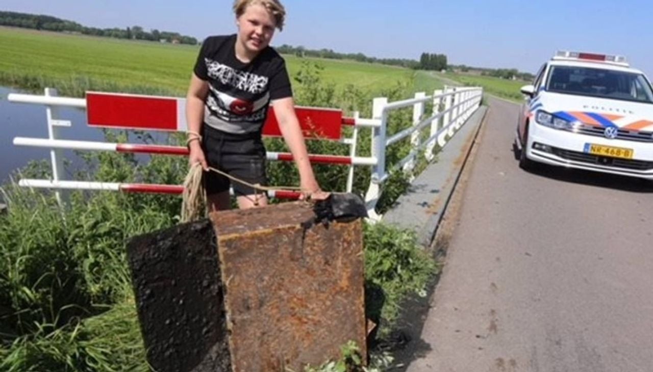 Daan met zijn kluis in Rosmalen.