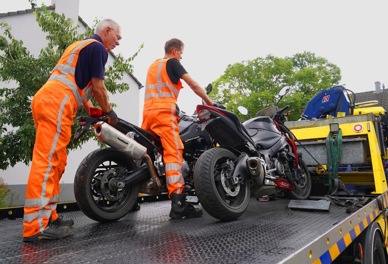 Gestolen motoren in Boxtel (foto: Bart Meesters/Persbureau Heitink).