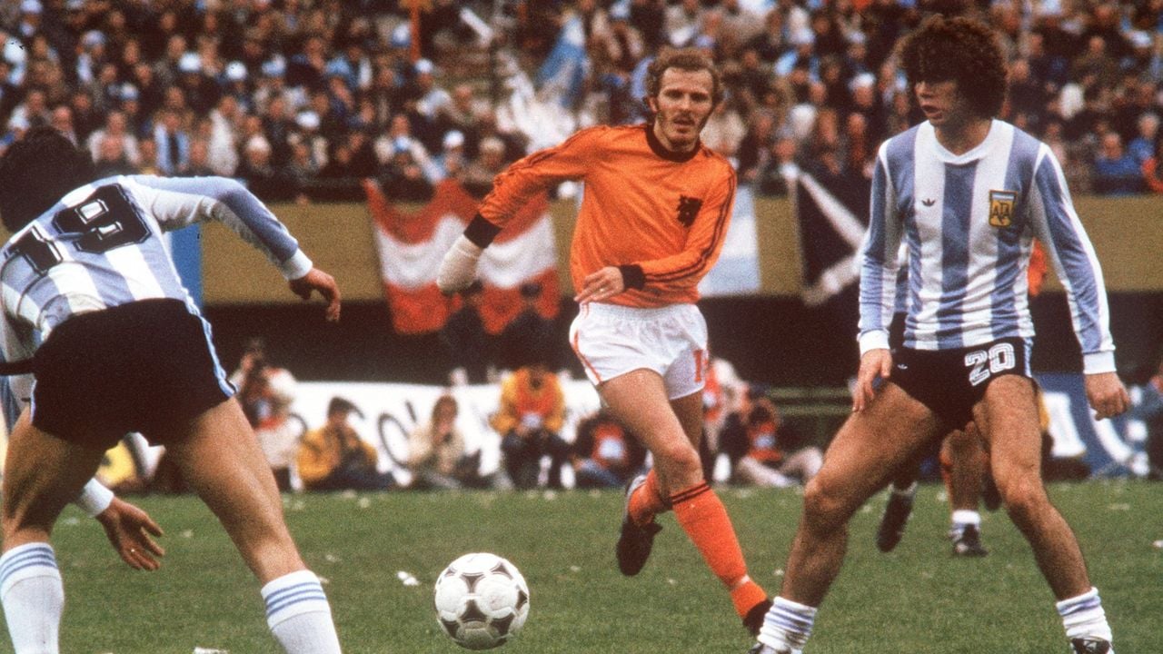 René tijdens de WK-finale van 1978