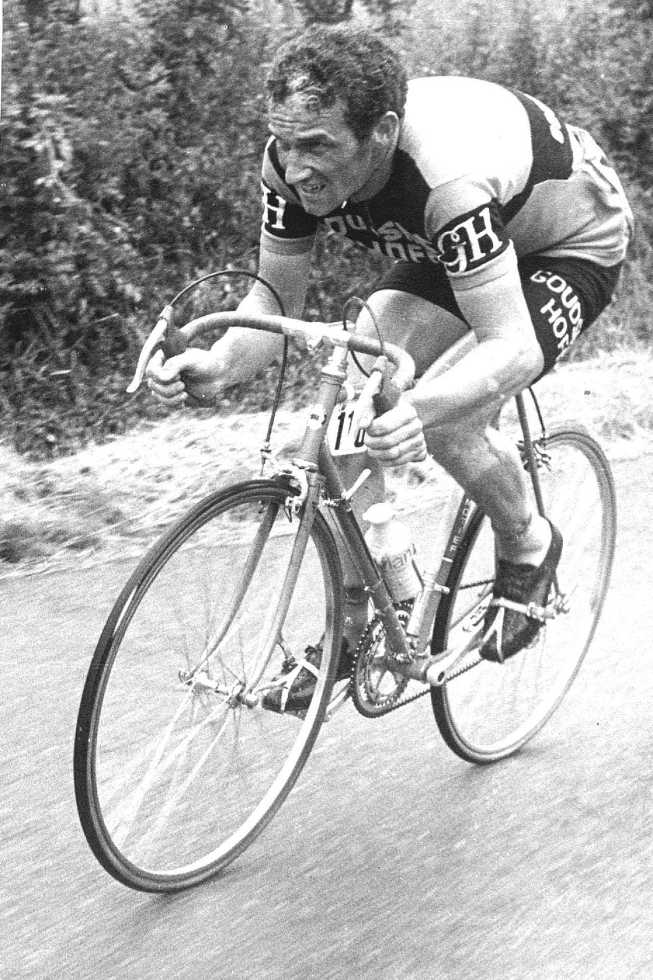 Rini Wagtmans in actie tijdens de achttiende etappe van de Tour de France 1972 (foto: ANP).