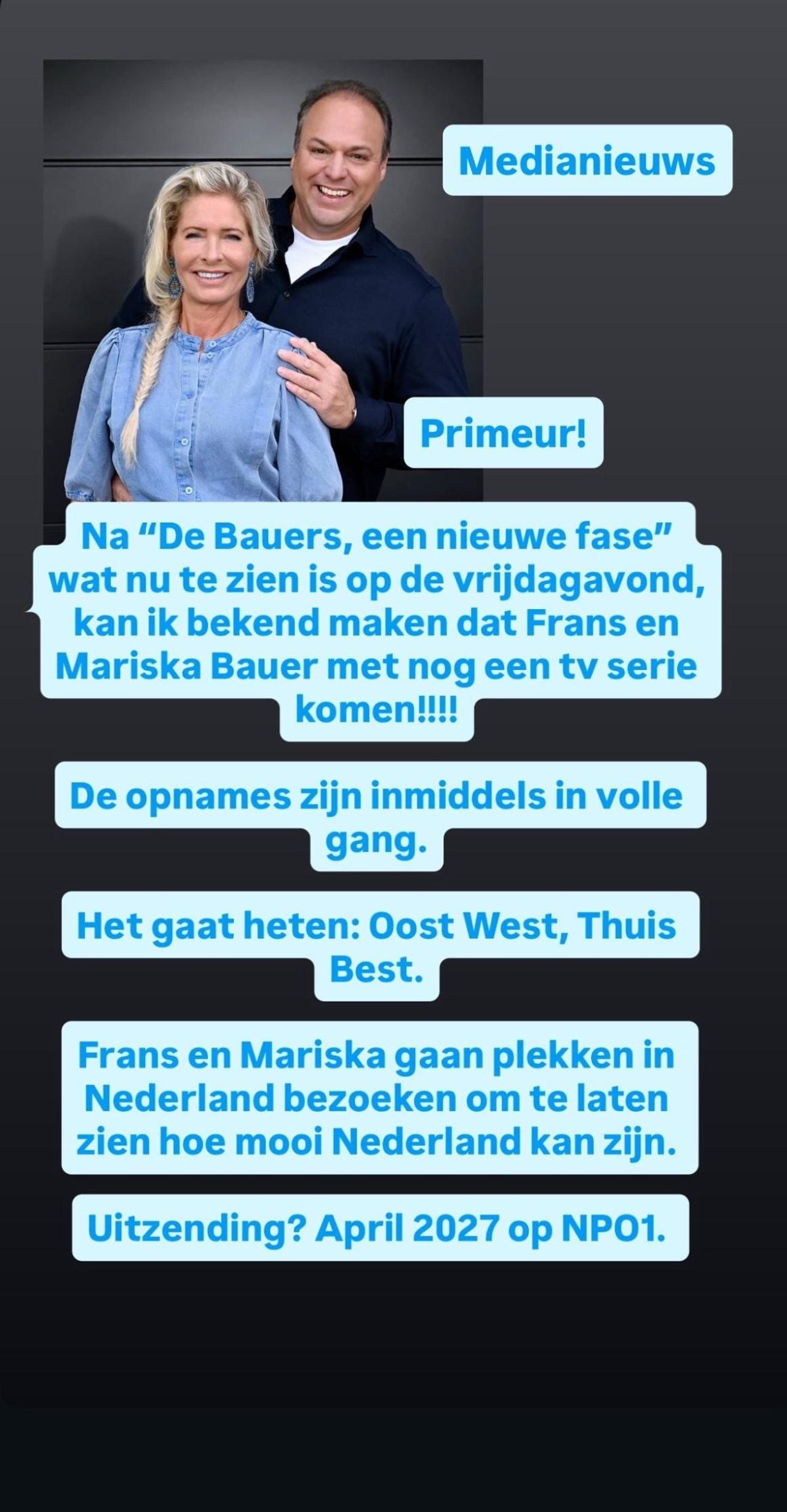 Oost West Thuis Best (foto: Instagram Tina Nijkamp).