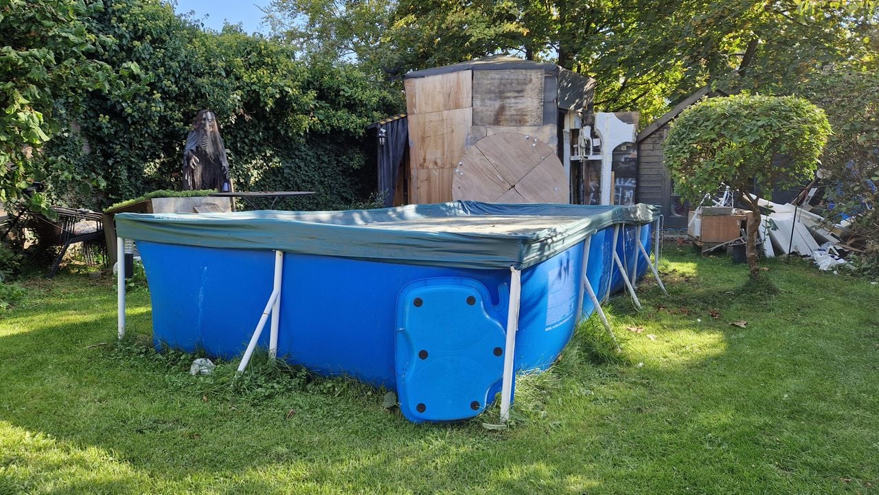 De attractie achterin de tuin (foto: Tom Berkers).