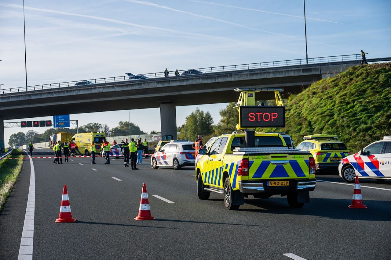 A16 dicht vanuit Breda (foto: Tom van der Put/Persbureau Heitink).