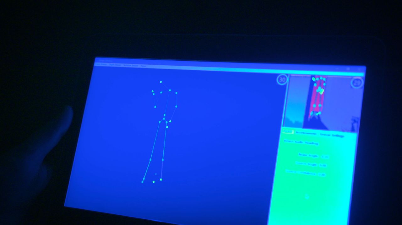 Een entiteit wordt als 'stick figure' weergegeven op een computer (foto: Cutjongens).