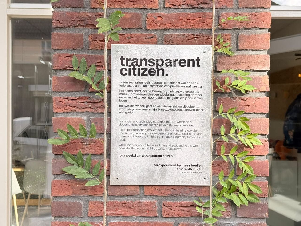 Het project transparant citizen tijdens de Dutch Design Week (foto: Mees Boeijen).