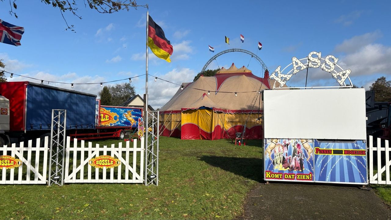 Het circusterrein in Veen (foto: Ruud Ritzen).