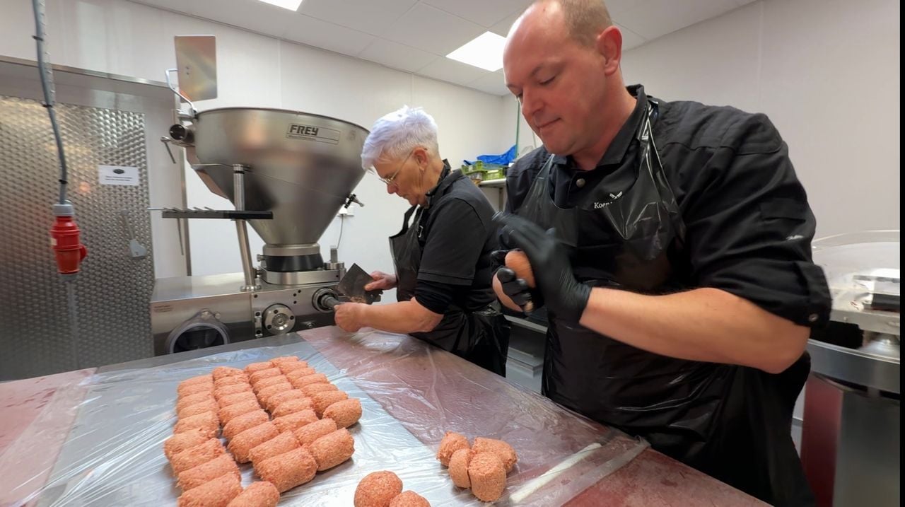 Alle gehaktballen worden met de hand gedraaid