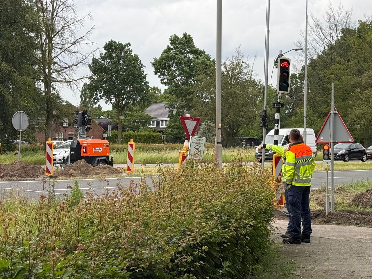 Rijkwaterstaat onderzoekt of het misging door de verkeerslichten (foto: Bart Meesters / Persbureau Heitink).