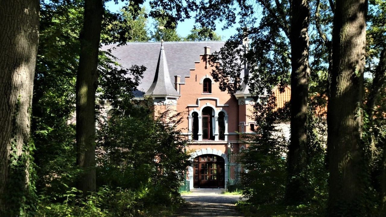 Het kasteel is al even niet meer roze.