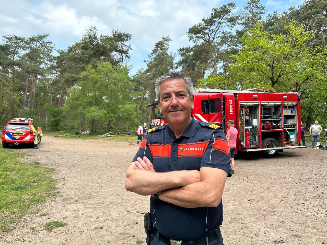 Patrick Smulders van de brandweerpost in Drunen.