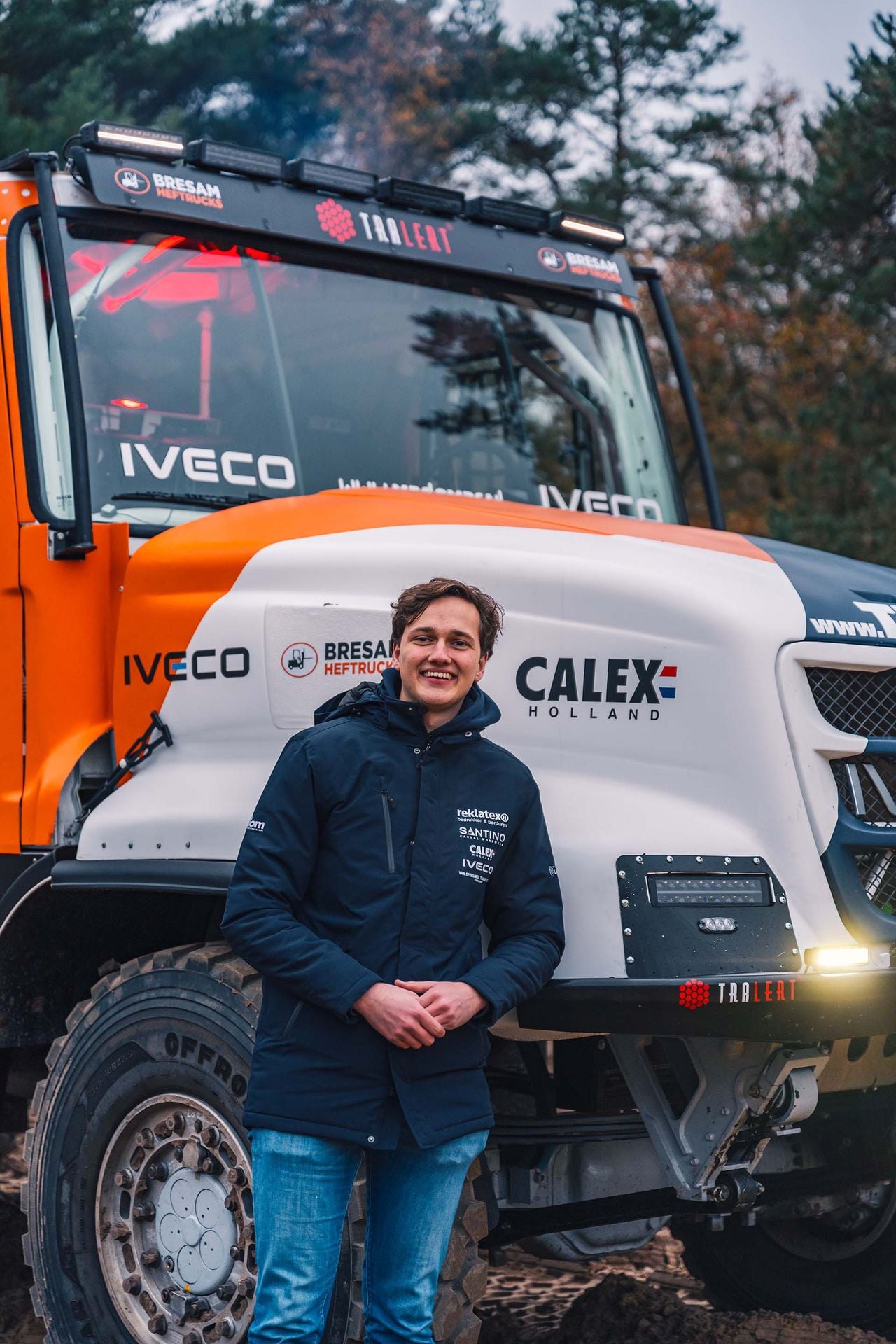 Marnix Leeuw voor zijn Dakar-truck.