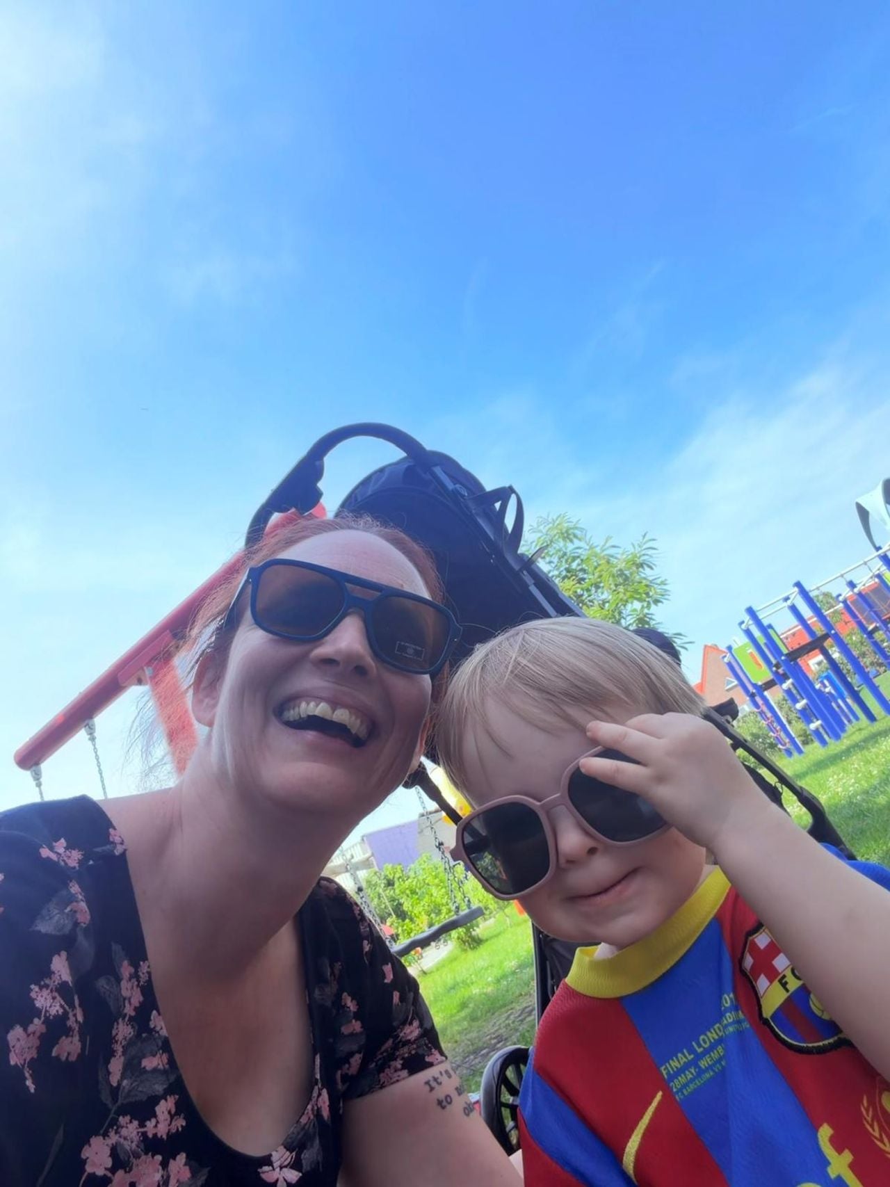 Inge Verdaasdonk met kleinzoon Leonardo (foto: privé).