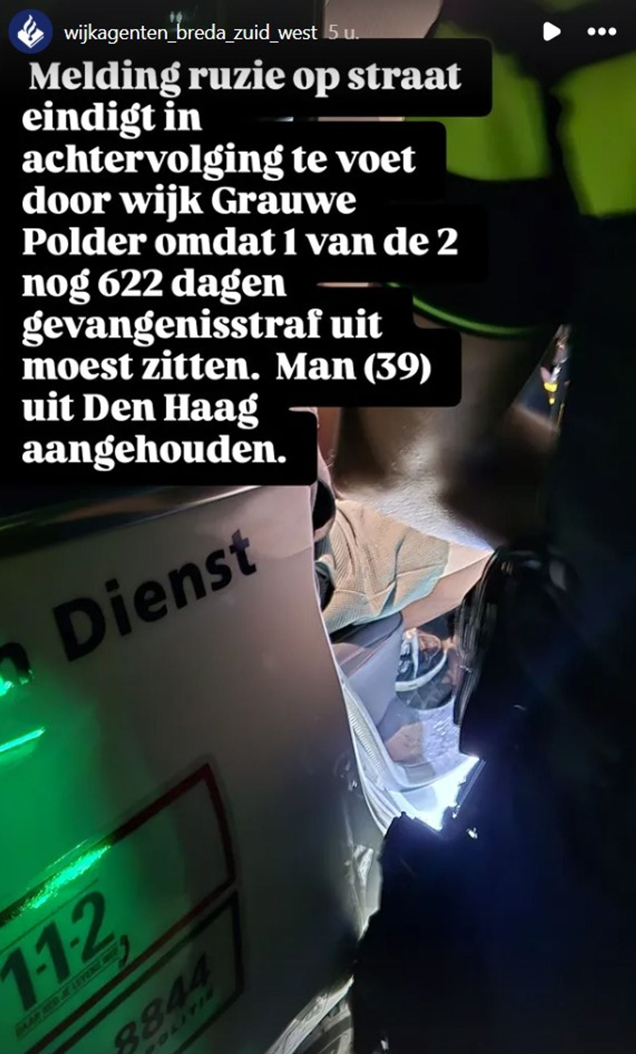 Foto: Instagram wijkagenten Breda Zuidwest.