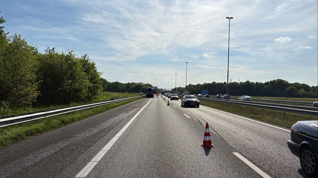 De schoonmaak van de A58 is begonnen (foto: Weginspecteur Ivo).