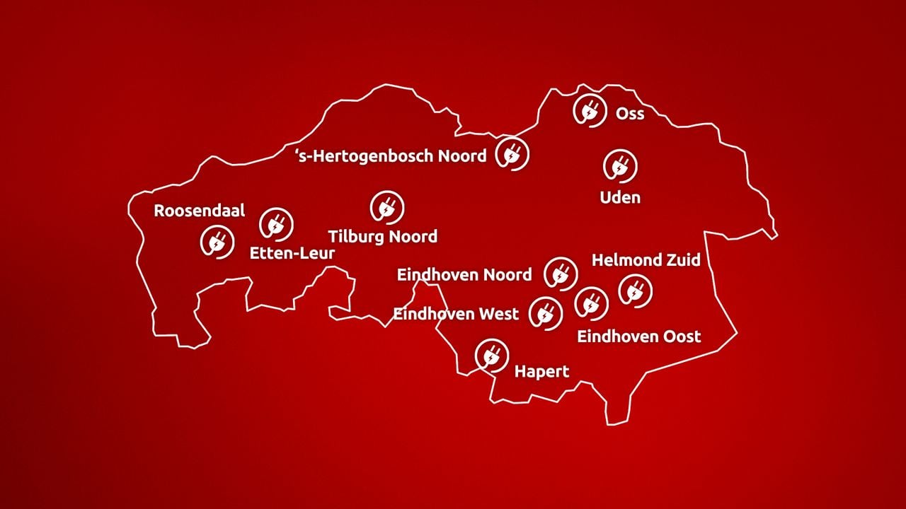 Dit zijn de Brabants verdeelstations die onder druk staan tijdens piekmomenten.