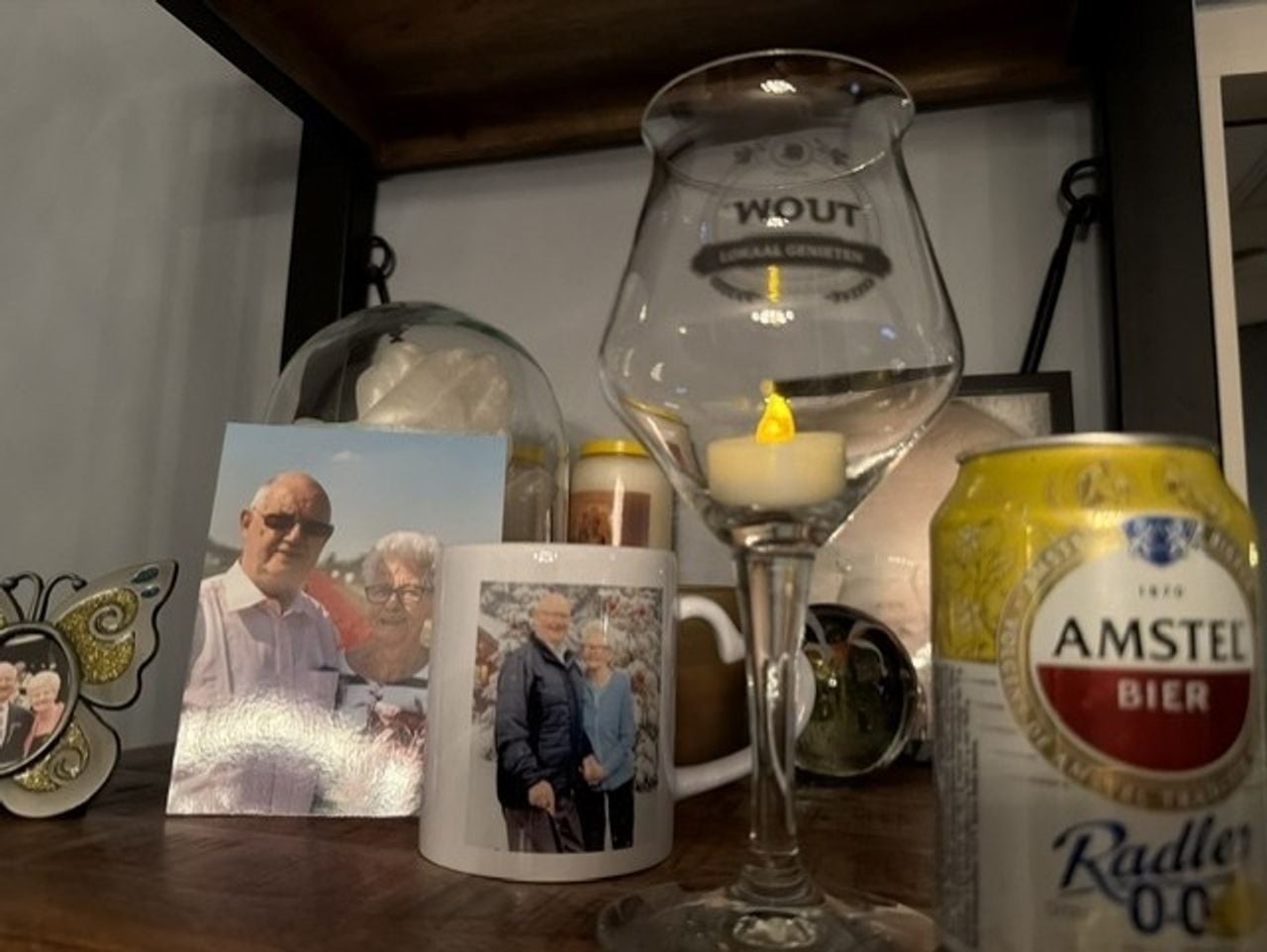 Het bierglas van Wout Tinus (foto: privé).