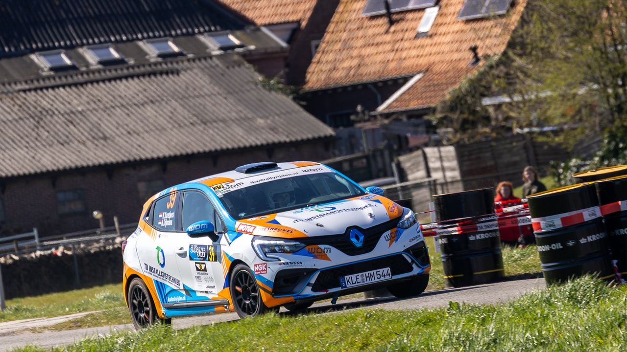 Wout Kurstjes en Max Dijkmans. (Foto: Steven van Veenendaal, Motul Clio Rally Trophy)