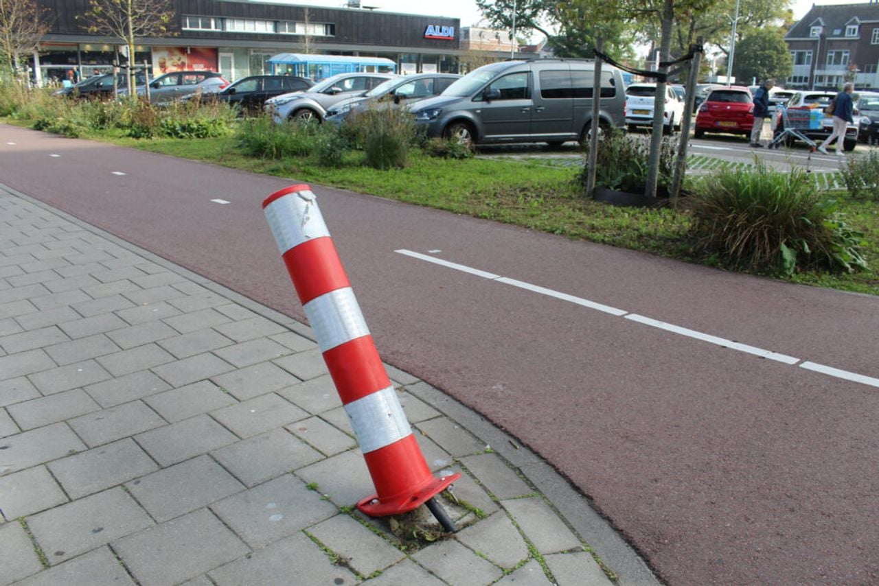 Fietspaaltje (foto: Bridget van Rooij/Omroep Tilburg).