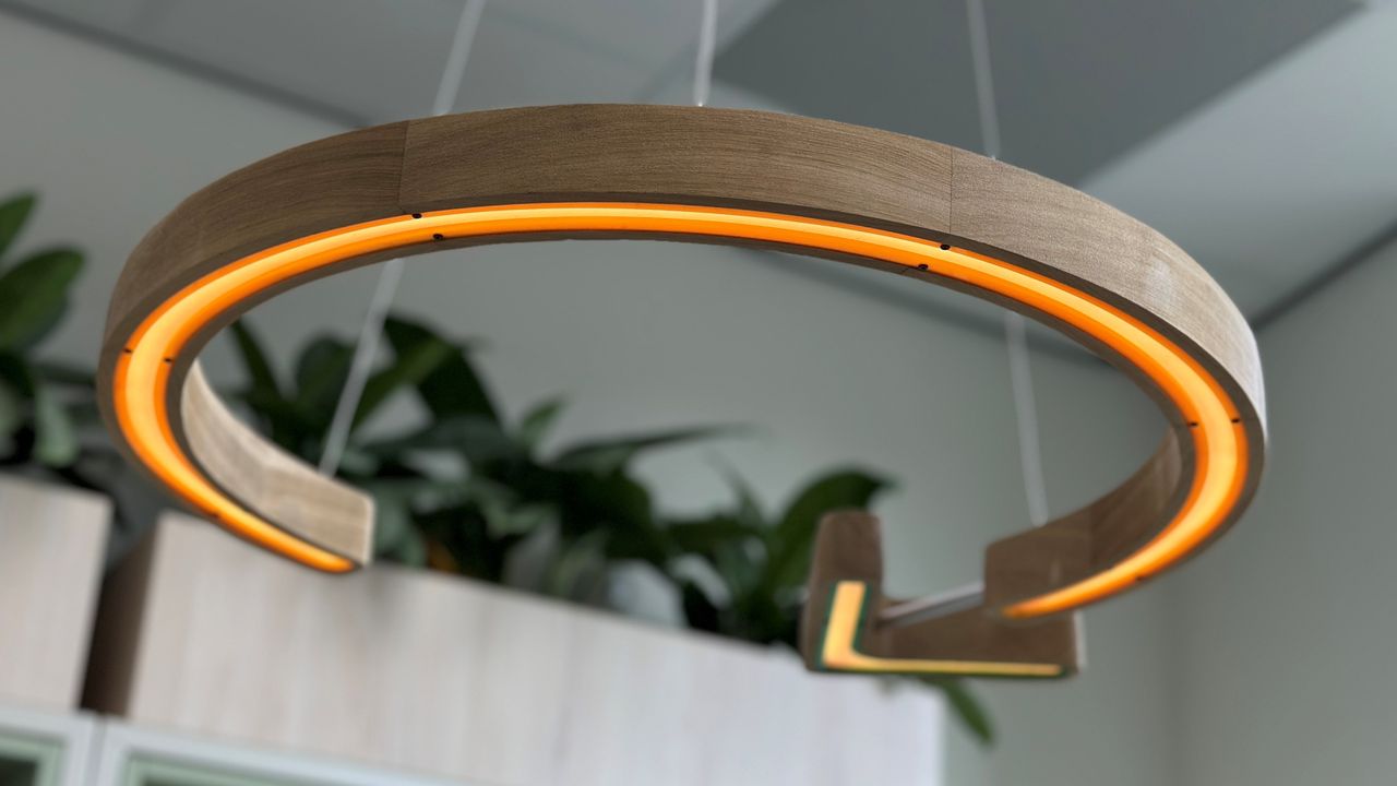 Zelfs de lamp is van populierenhout (foto: Rogier van Son).