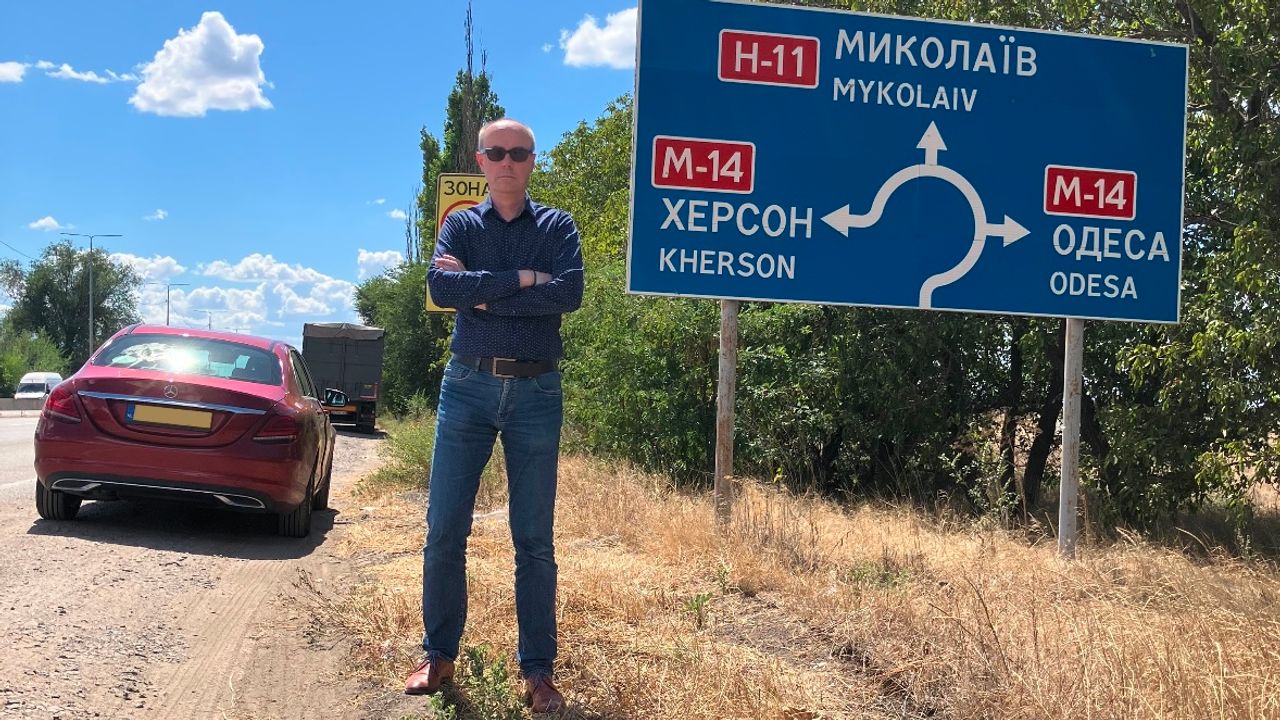 Burger Dirven onderweg in Oekraïne (foto: Consulaat Oekraïne Den Bosch) 