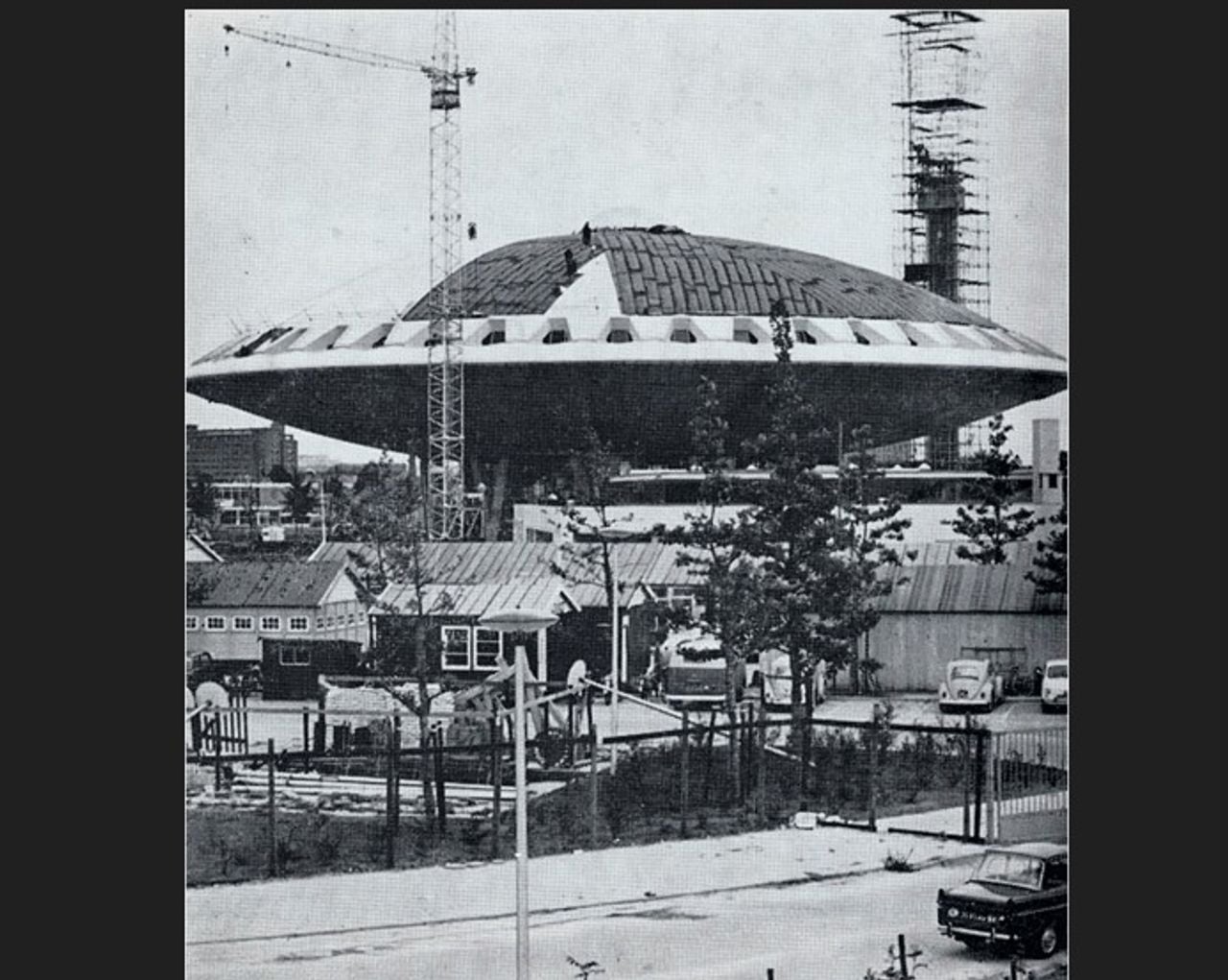 De bouw van het Evoluon (foto: Collectie RHCe).