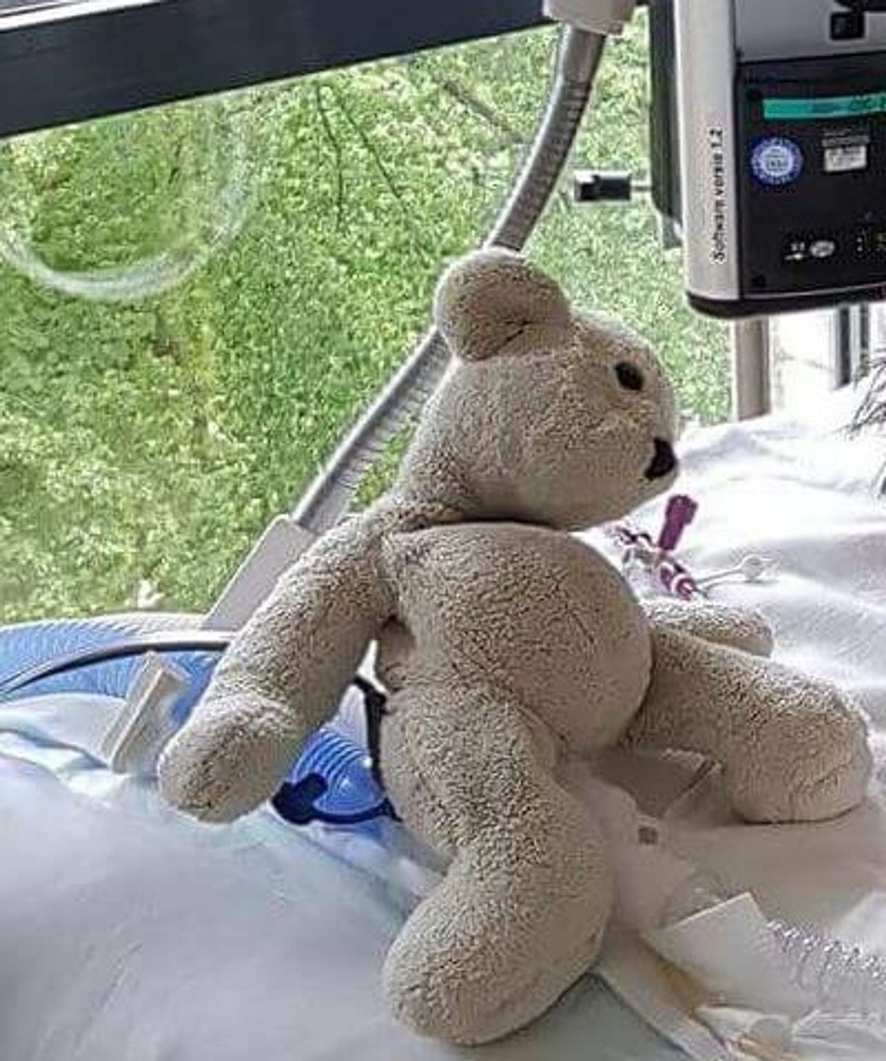 De knuffel die Wouter in het ziekenhuis bij zich had