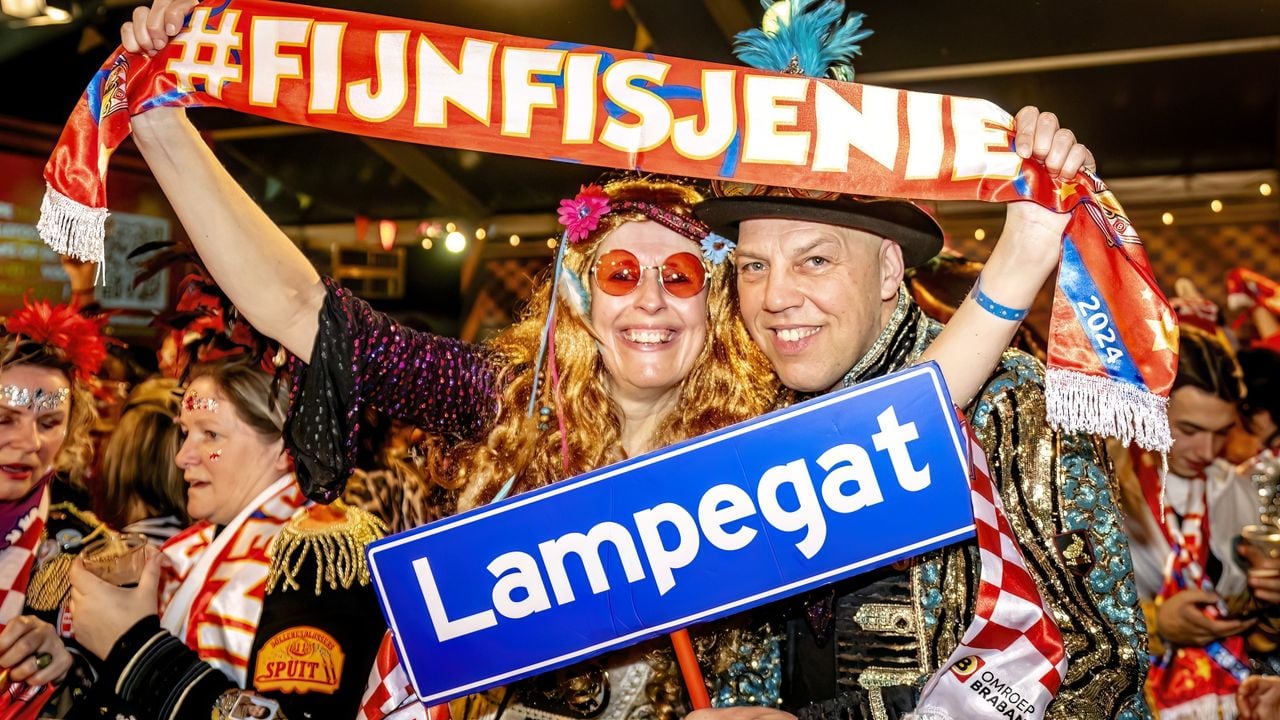 Een bordje met 'Lampegat', de naam van Eindhoven met carnaval (foto: EYE4images)