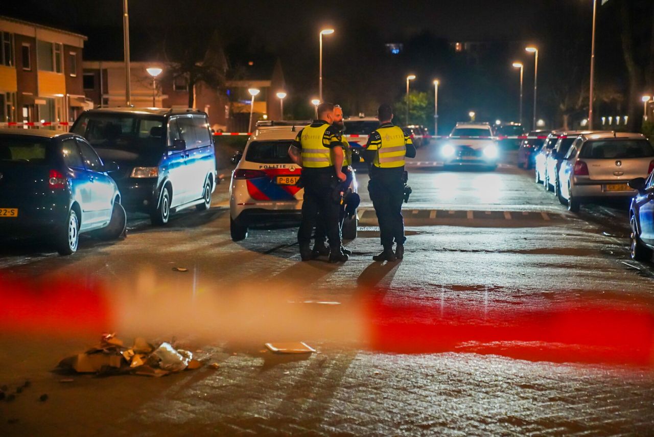 Een deel van de Muschbergweg is afgezet (foto: SQ Vision Mediaprodukties).