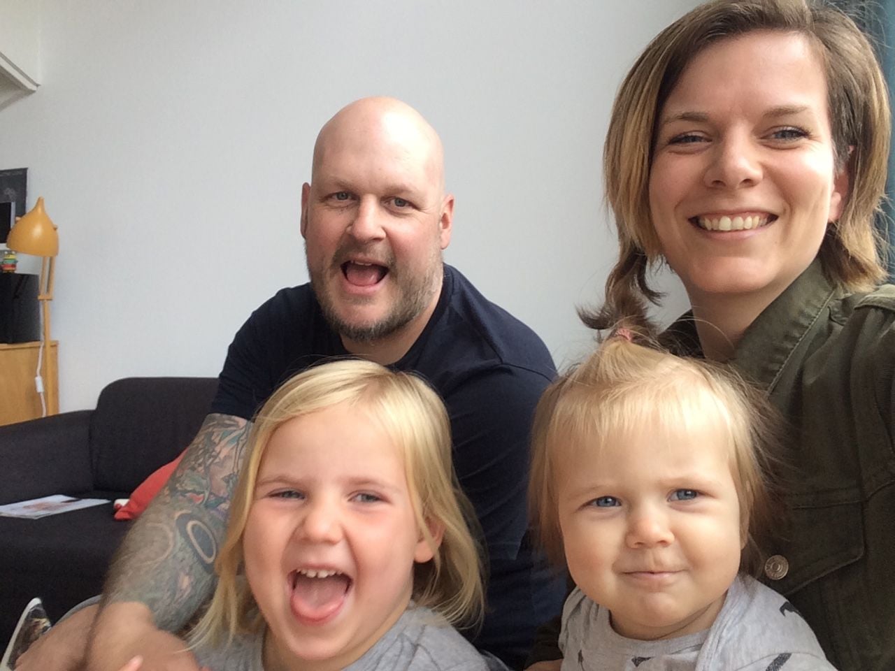 Michiel en Femme met hun kinderen Mies en Kaatje (foto: privé).