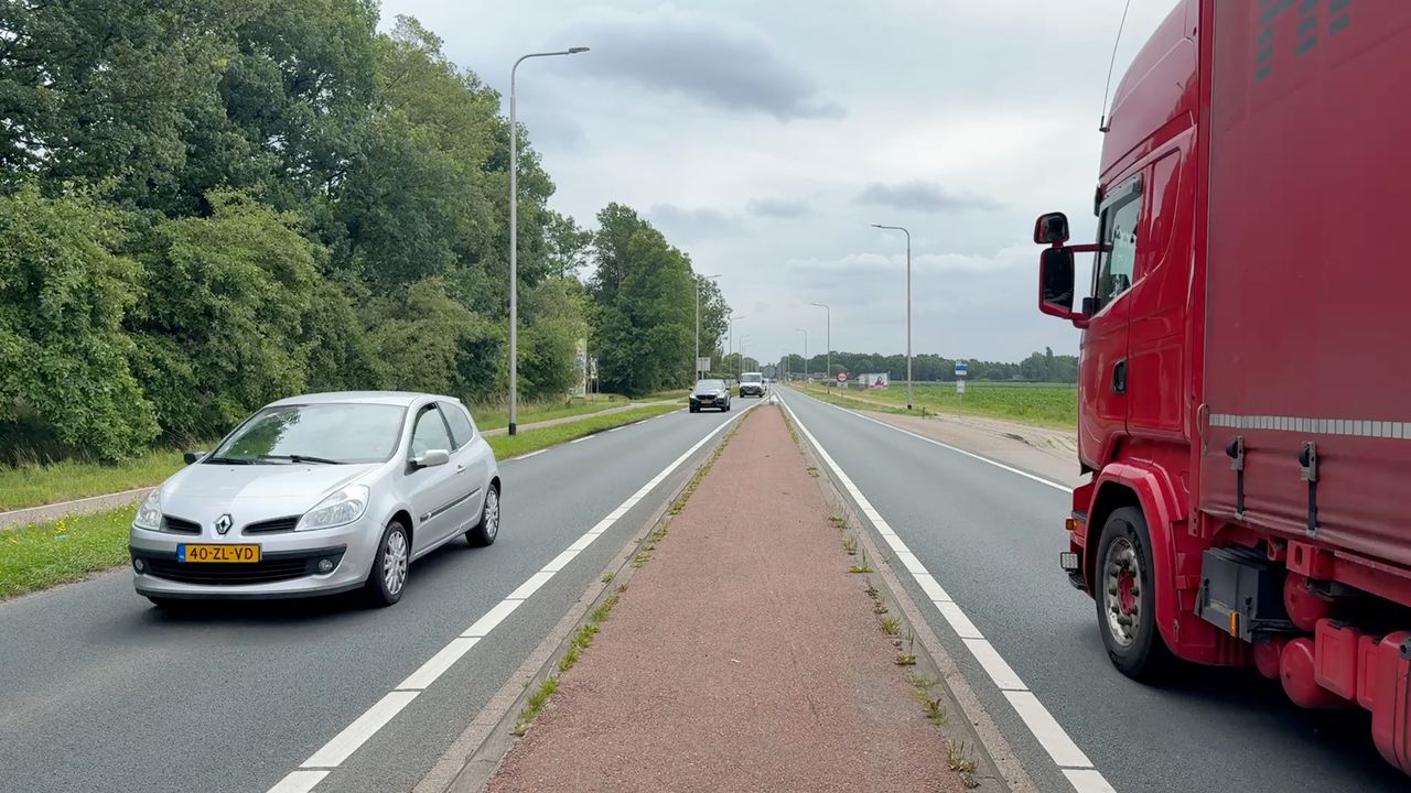 De plek van het ongeluk de volgende ochtend (foto: Jos Verkuijlen).