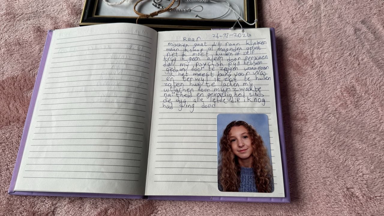 In het dagboek van Nina lazen de ouders over de pesterijen (foto: Omroep Brabant).