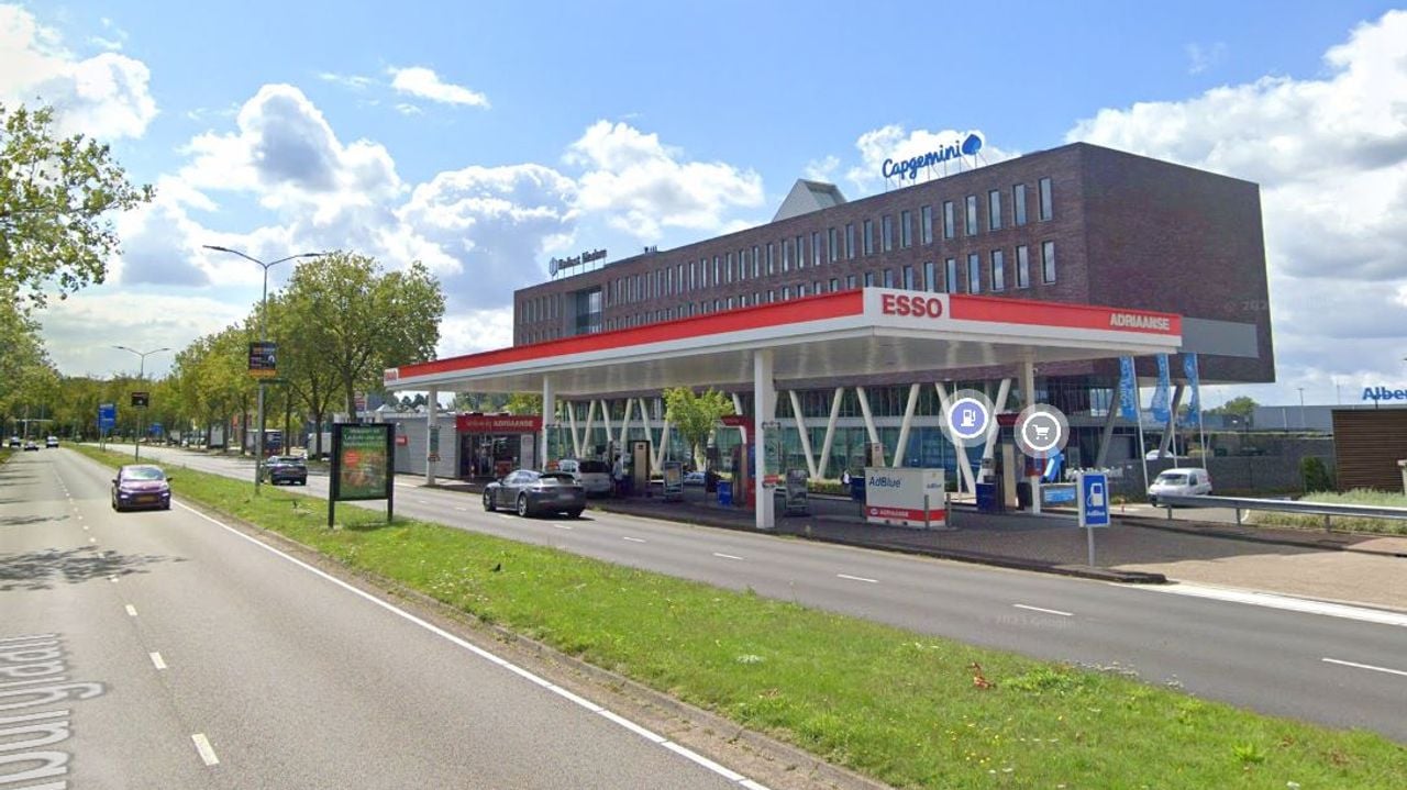 Het tankstation waar de overval was (Foto: Google Maps). 