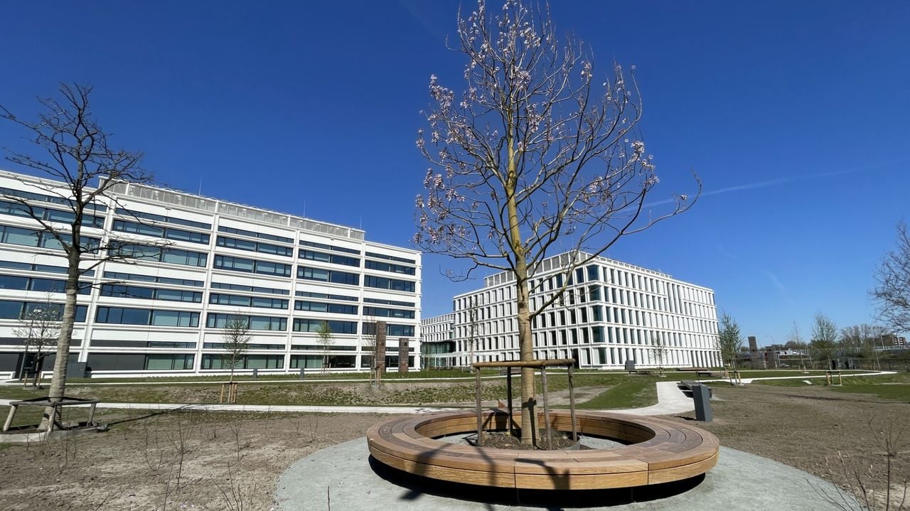 De gedenkplek bij de gebouwen van ASML (foto: Rogier van Son).