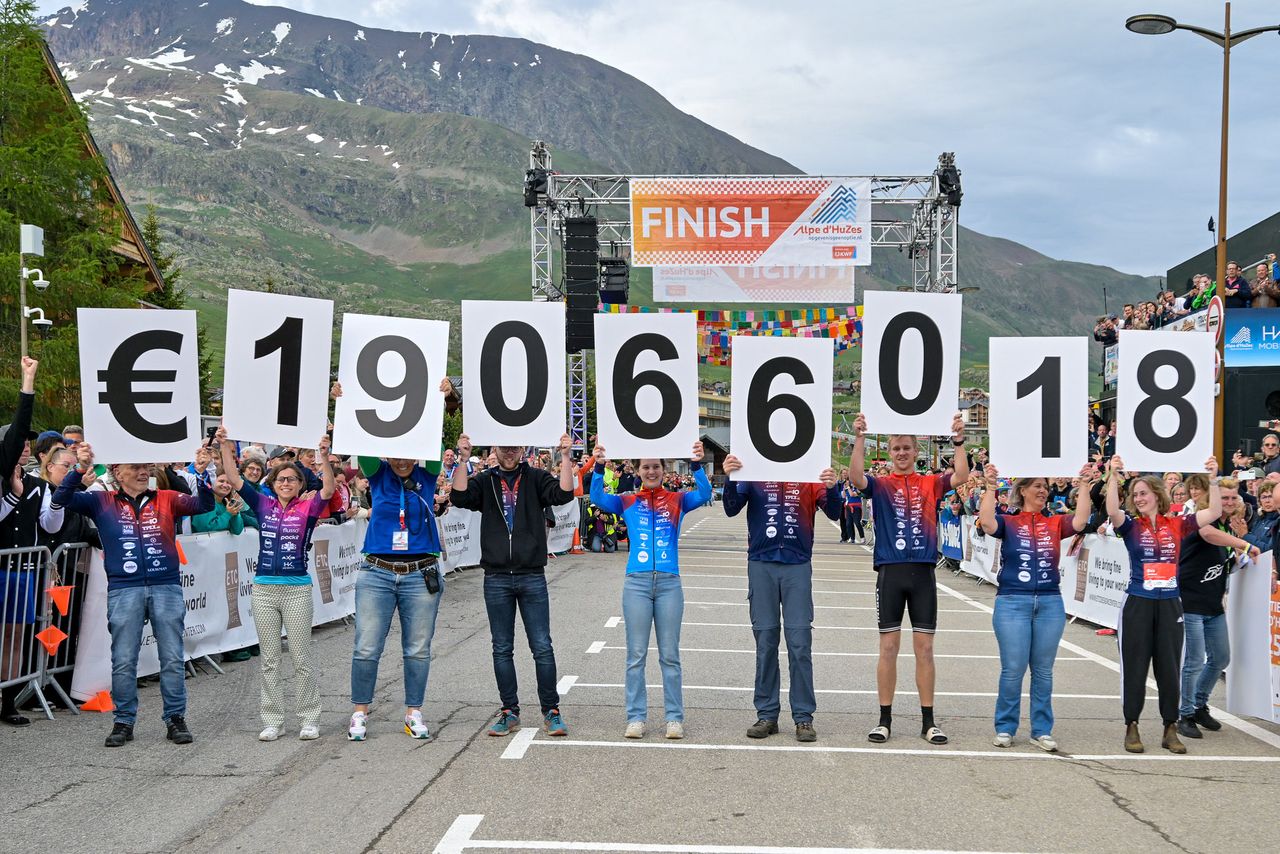 De eindstand op de dag zelf (foto: Alpe d'HuZes).