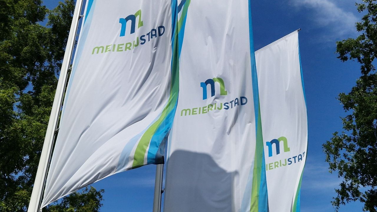 Vlaggen bij het gemeentehuis van Meierijstad (foto: Tom Berkers).