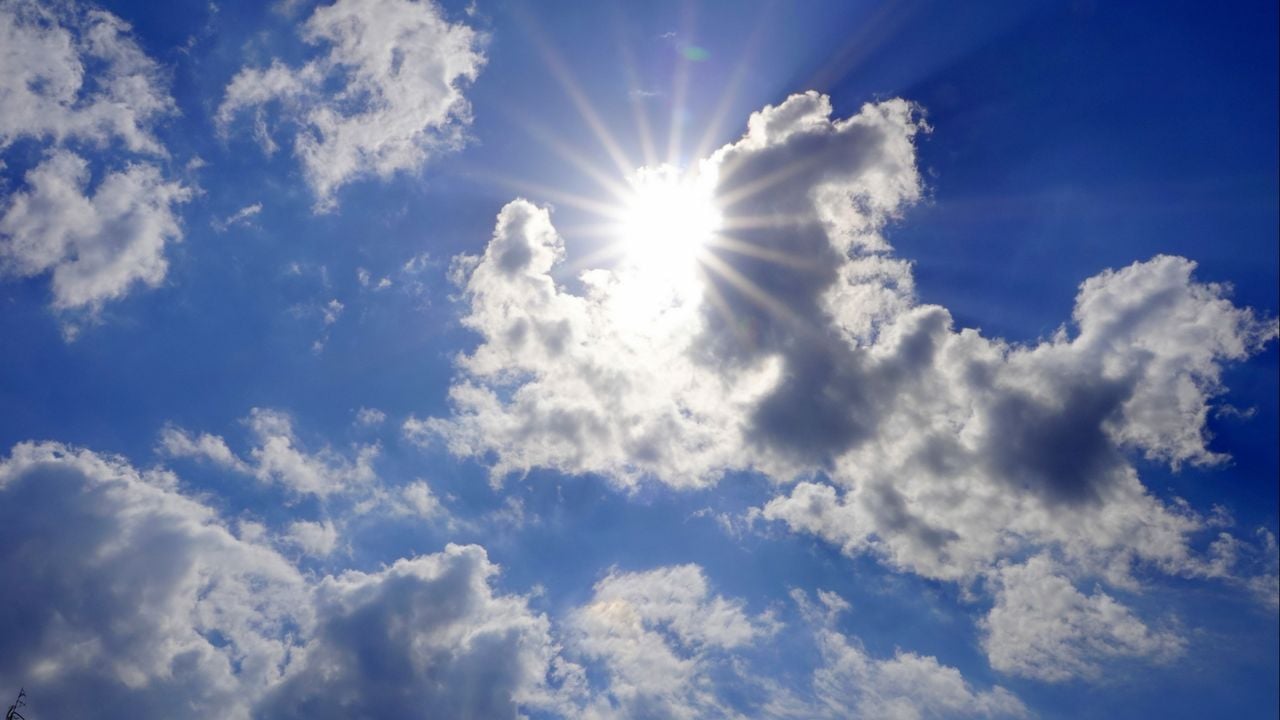 De zon laat zich al bijna de hele dag zien vandaag (foto: Ben Saanen)