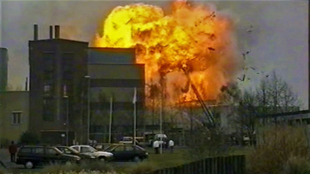 Ontploffingen tijdens de brand bij Nedalco in Bergen op Zoom.