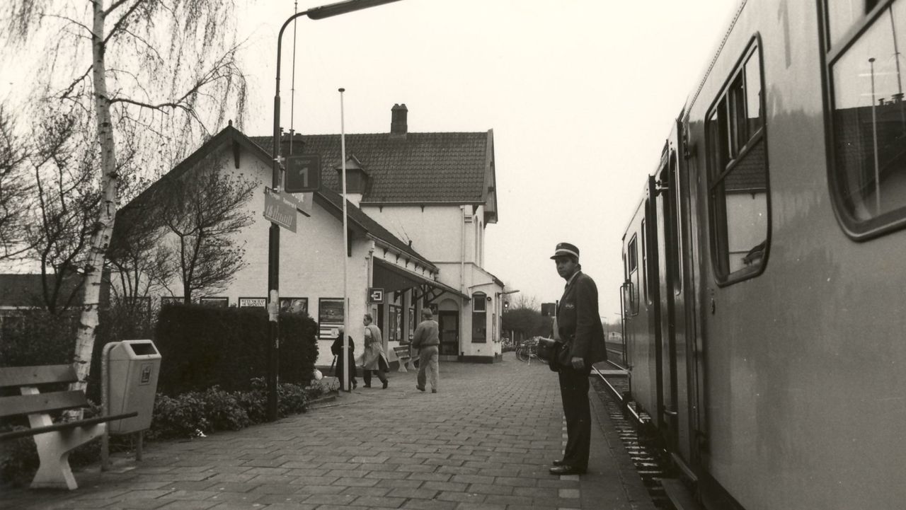 Een oude foto van het station van Cuijk (foto: Cuijks Archief).