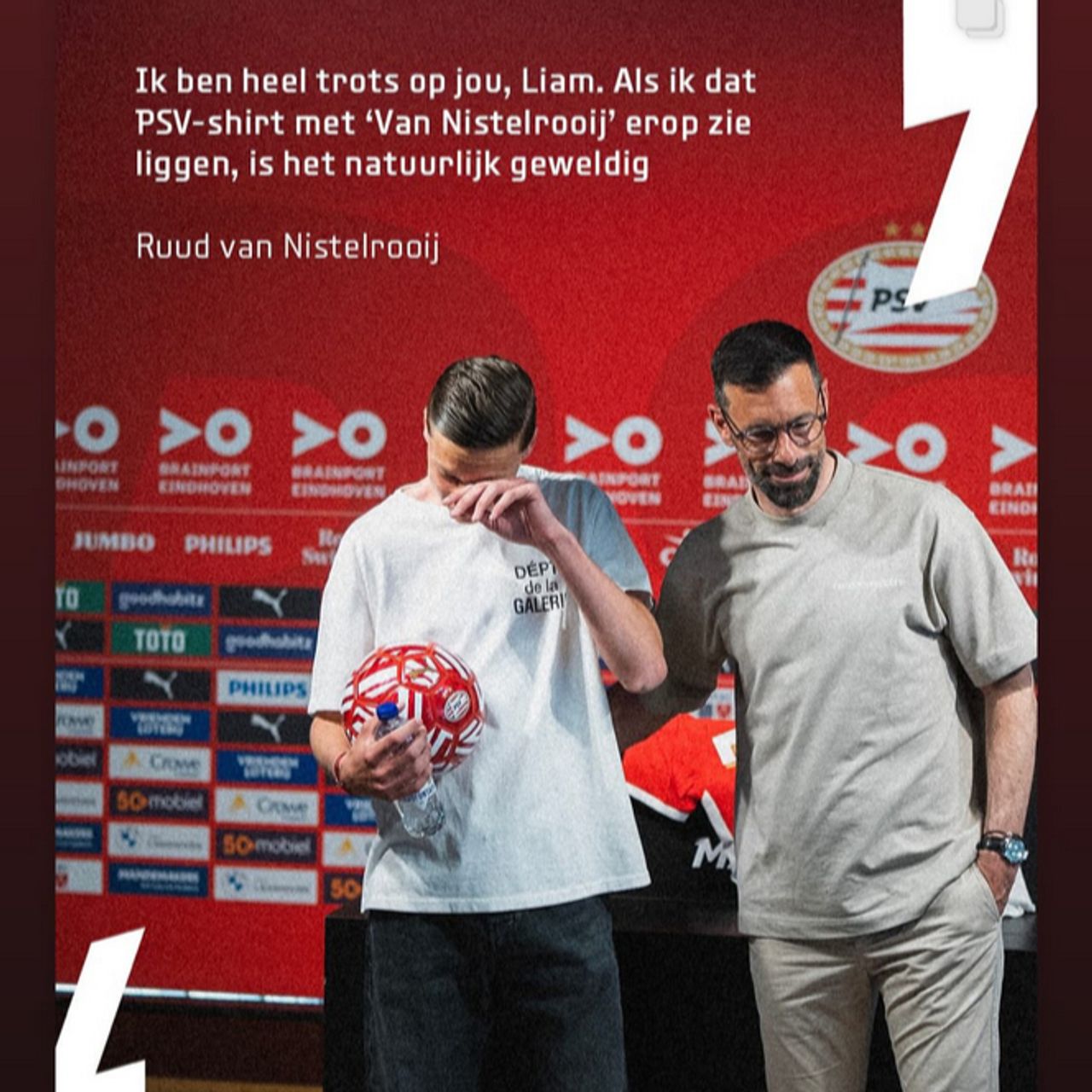 Liam en Ruud van Nistelrooij (Instagram: Ruud van Nistelrooij)