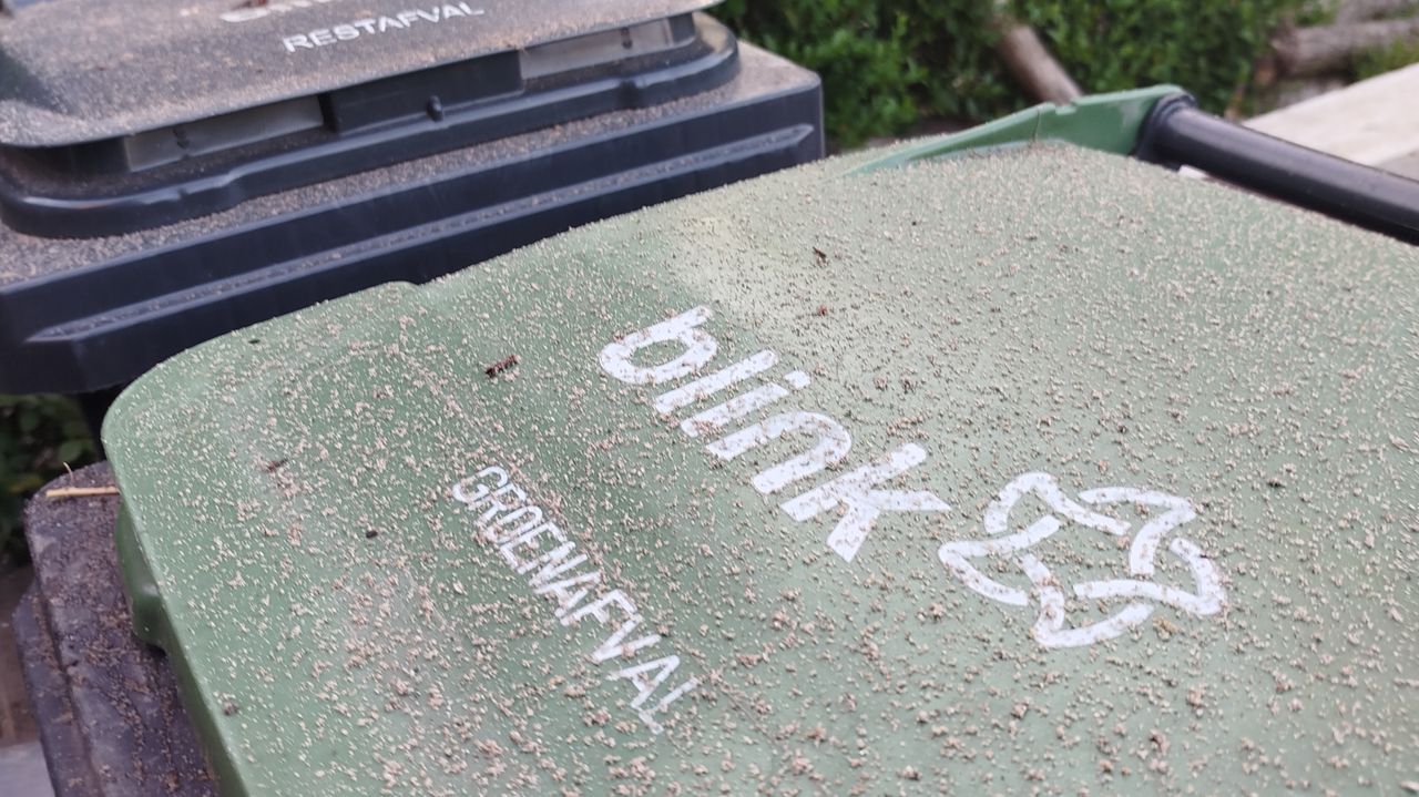 Ook de kliko's zijn bedekt met een laagje zand (foto: Paul van de Vossenberg).