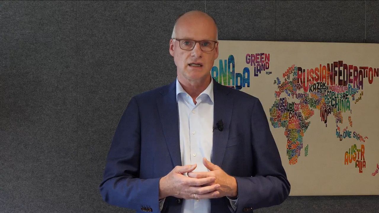  Joep Houterman, voorzitter van het college van bestuur van Fontys, in een interne video.